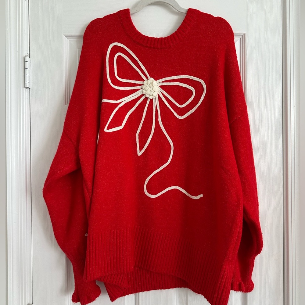 Red Bow Sweater